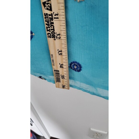 VINTAGE 1990S DAWN JOY 14 Blue Sea Beach Dress Tank Embroidered Nautical Summer - Picture 6 of 7